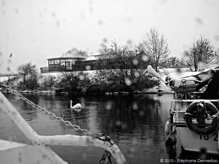 Neige sur le port